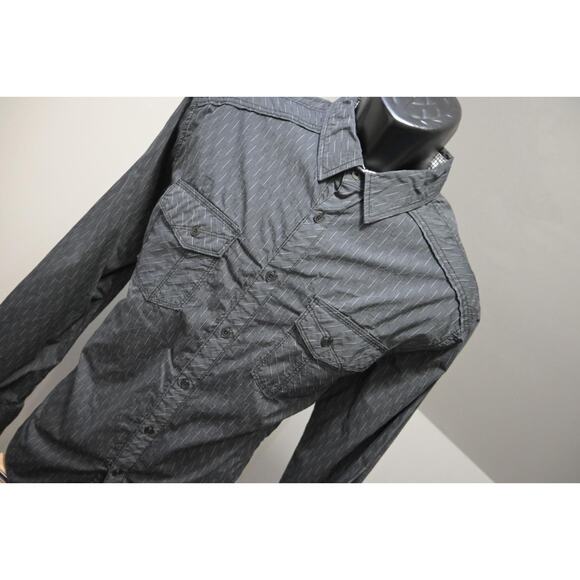 BKE Buckle Black Label Standard Fit Gray Long Sleeve Stretch Mens Size Large - Picture 4 of 9